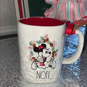 Disney Festive Minnie Mouse Noel Mug - White and Red